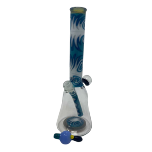 Elevate Glass | Blue/White Wigwag w/Matching Carb Cap