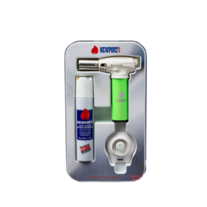 NEWPORT TORCH AND BUTANE IN CAN- SAGITTARIUS GREEN