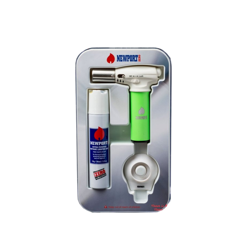 NEWPORT TORCH AND BUTANE IN CAN- SAGITTARIUS GREEN