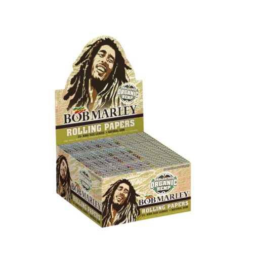 Bob Marley Rolling Papers | King Size Organic Hemp | 33 Unbleached Papers